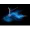 Χορεύτρια πηδάει μέσα σε μπλε σκόνη